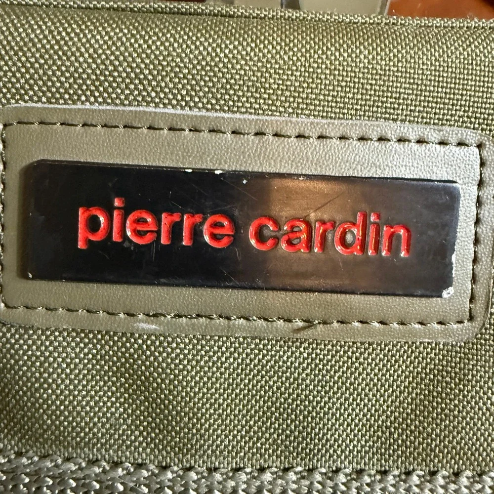 Pierre Cardin vtg Olive Green Nylon Garment Bag Travel Suit Carrier H Rosenfeld‎